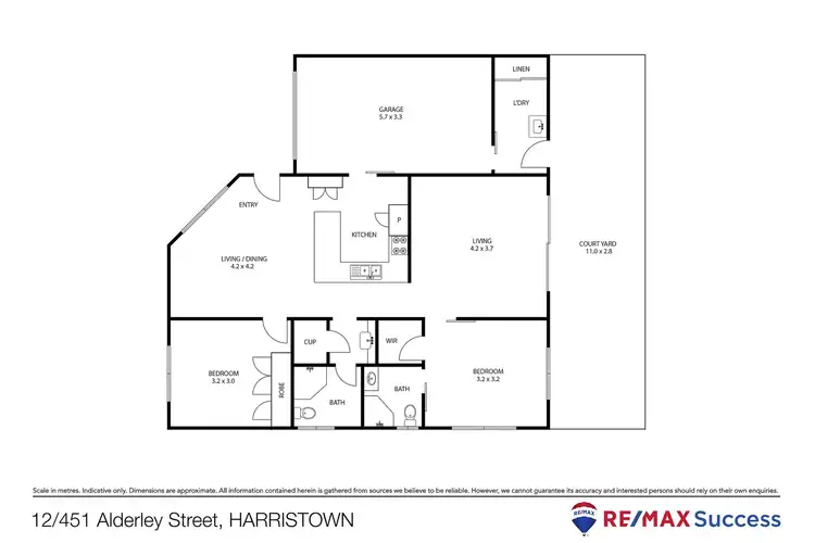 Floorplan of Homely unit listing, 12/451 Alderley Street, Harristown QLD 4350