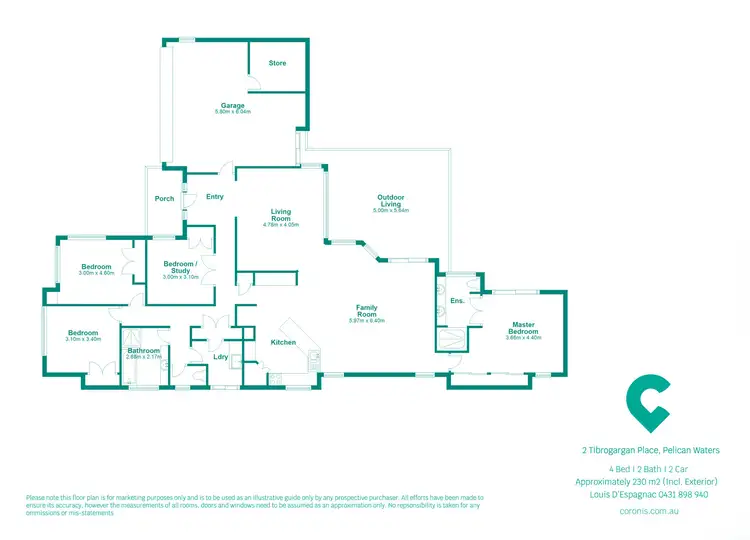 Floorplan of Homely house listing, 2 Tibrogargan Place, Pelican Waters QLD 4551
