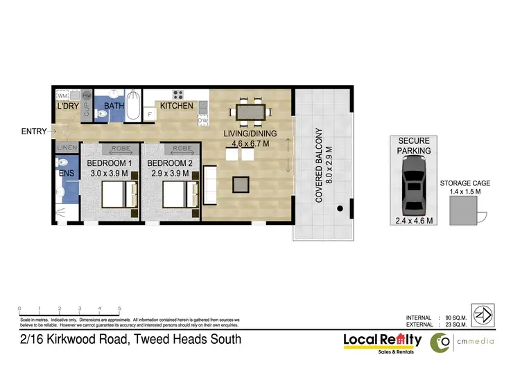 Floorplan of Homely unit listing, 2/16 Kirkwood Road, Tweed Heads South NSW 2486