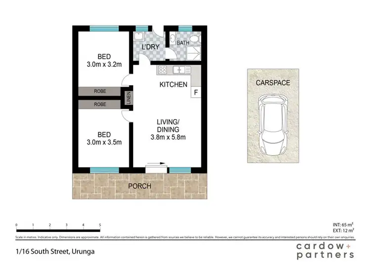 Floorplan of Homely unit listing, 1/16 South Street, Urunga NSW 2455