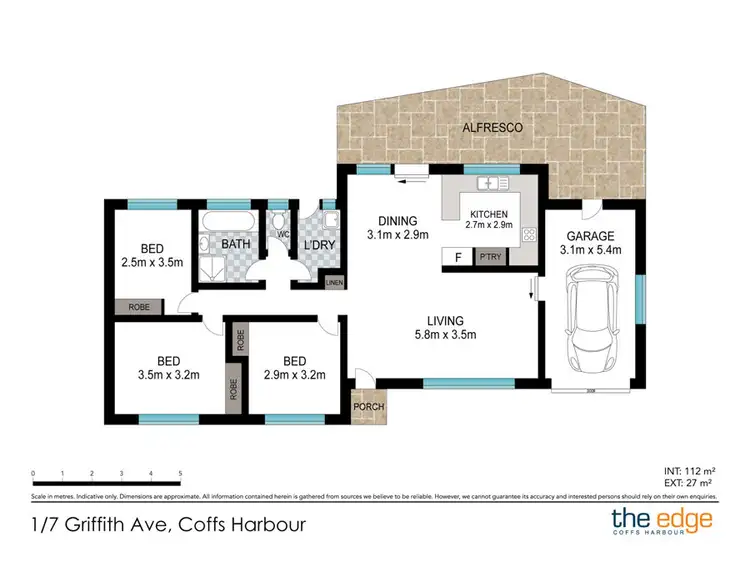 Floorplan of Homely villa listing, 1/7 Griffith Avenue, Coffs Harbour NSW 2450