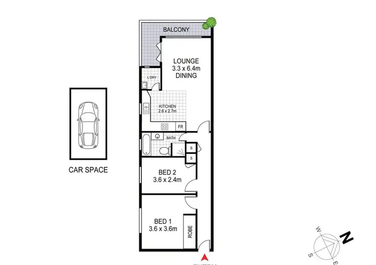 Floorplan of Homely unit listing, 11/79 Queens Road, Hurstville NSW 2220