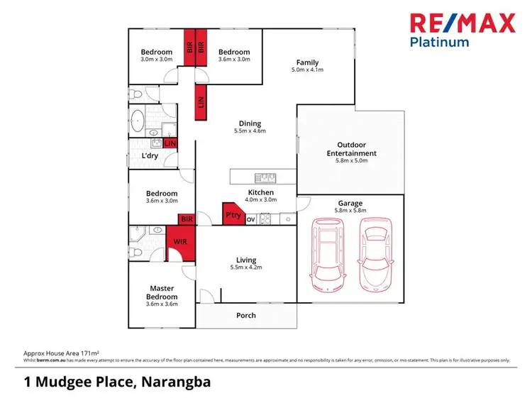 Floorplan of Homely house listing, 1 Mudgee Place, Narangba QLD 4504
