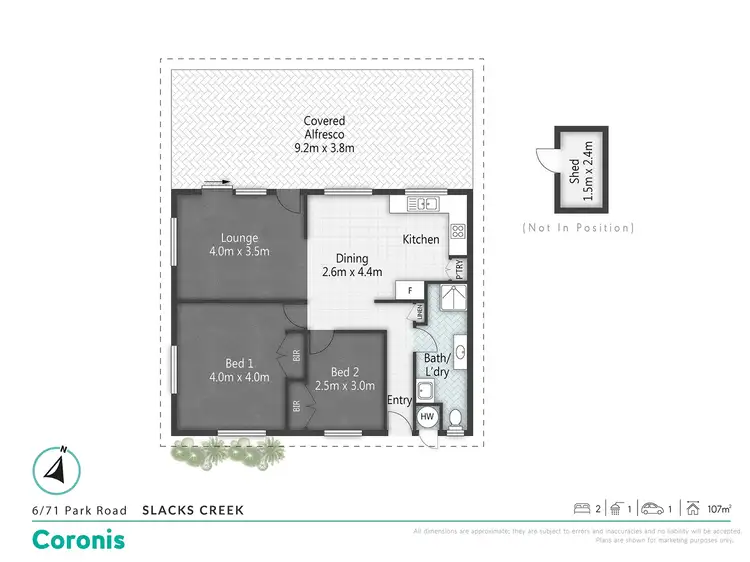 Floorplan of Homely unit listing, 6/71 Park Road, Slacks Creek QLD 4127