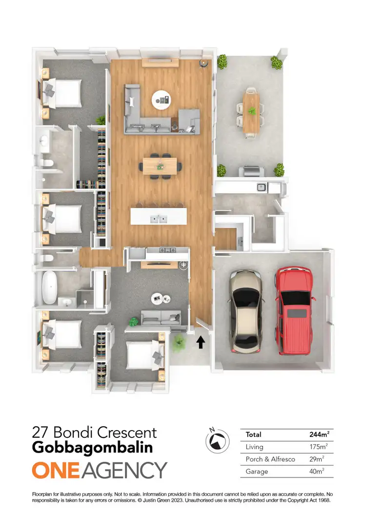 Floorplan of Homely house listing, 27 BONDI CRESCENT, Gobbagombalin NSW 2650