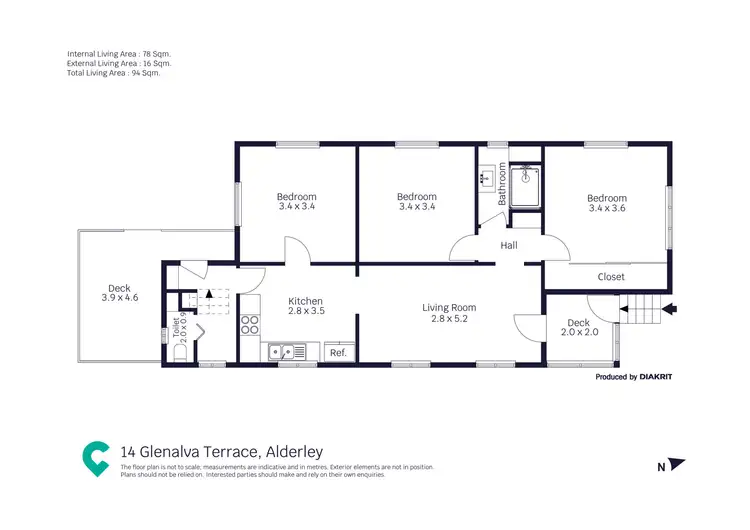 Floorplan of Homely house listing, 14 Glenalva Terrace, Alderley QLD 4051