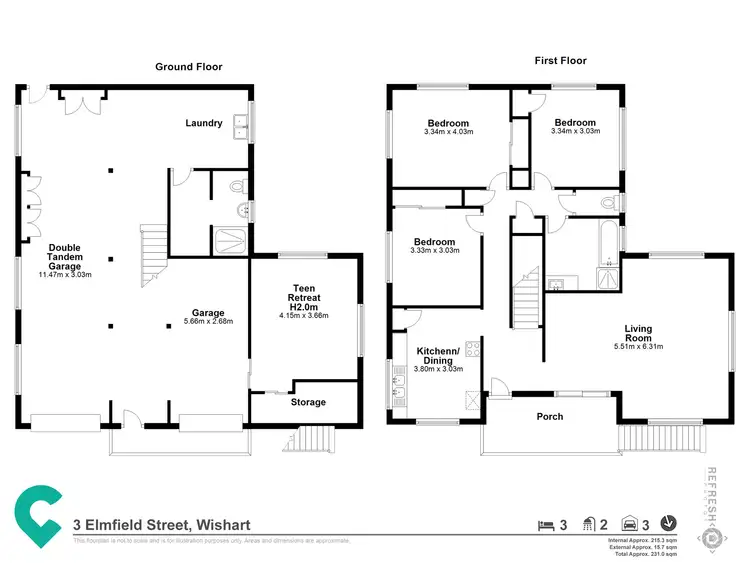 Floorplan of Homely house listing, 3 Elmfield Street, Wishart QLD 4122