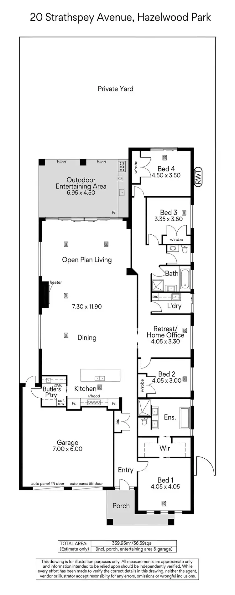 Floorplan of Homely house listing, 20 Strathspey Ave, Hazelwood Park SA 5066
