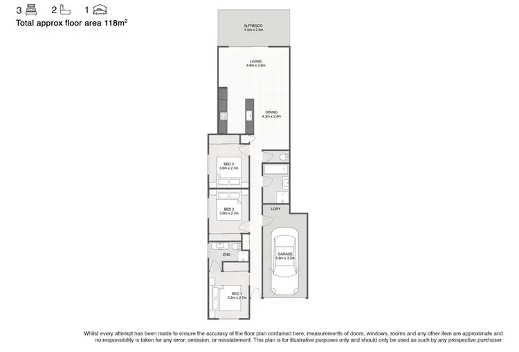 Floorplan of Homely semi-detached listing, 11B Beat Street, Ripley QLD 4306