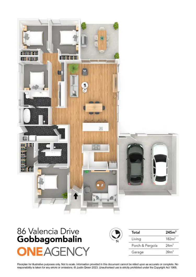 Floorplan of Homely house listing, 86 VALENCIA DRIVE, Gobbagombalin NSW 2650