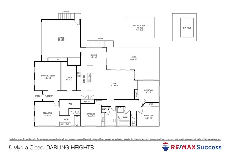 Floorplan of Homely house listing, 5 Myora Close, Darling Heights QLD 4350