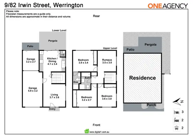 Floorplan of Homely townhouse listing, 9/82-84 Irwin Street, Werrington NSW 2747