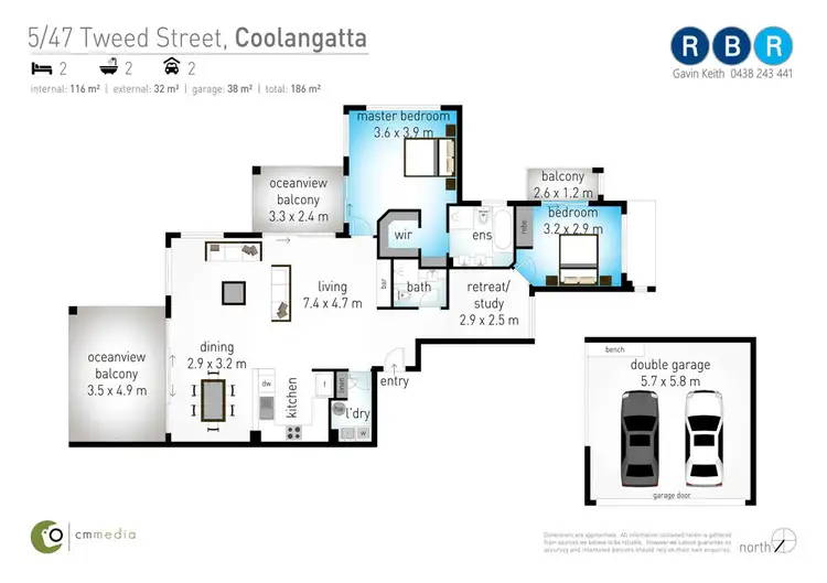 Floorplan of Homely unit listing, 5/47 Tweed Street, Coolangatta QLD 4225