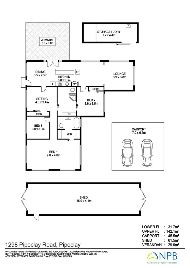 Floorplan of Homely rural property listing, 1298 Pipeclay Road, Pipeclay NSW 2446