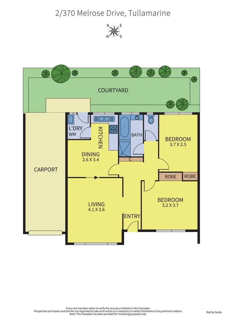 Floorplan of Homely unit listing, 2/368-370 Melrose Drive, Tullamarine VIC 3043