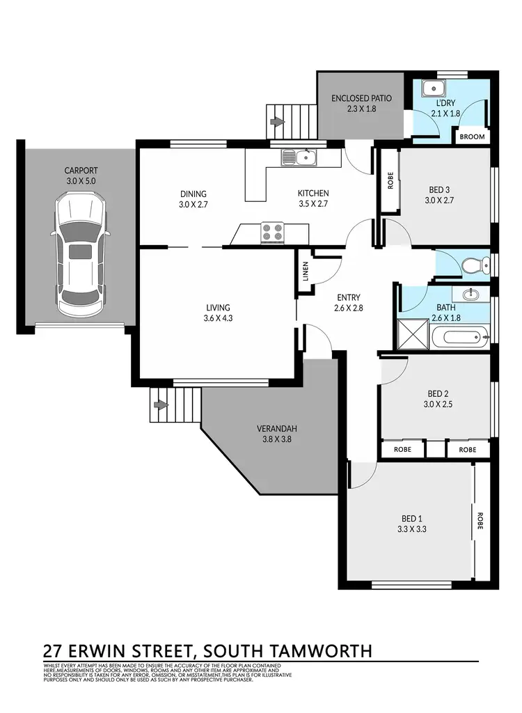 Floorplan of Homely house listing, 37 Warren Street, Tamworth NSW 2340