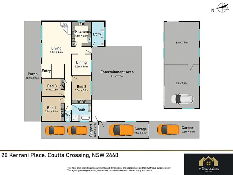 Floorplan of Homely house listing, 20 Kerrani Place, Coutts Crossing NSW 2460
