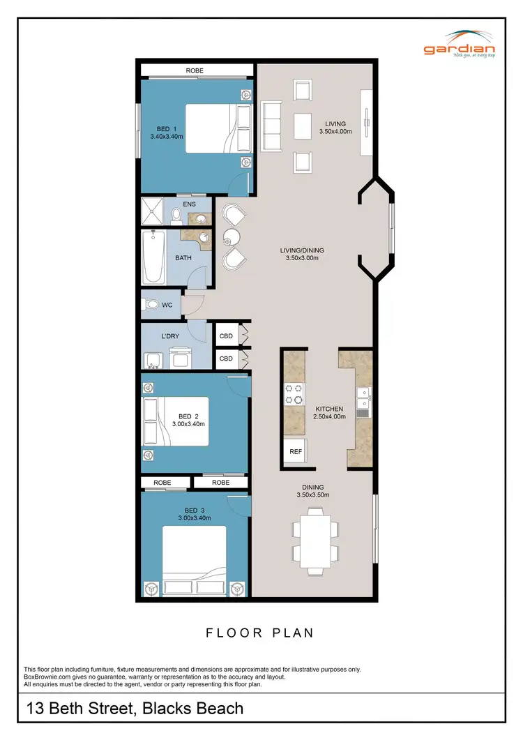 Floorplan of Homely house listing, 13 Beth Street, Blacks Beach QLD 4740