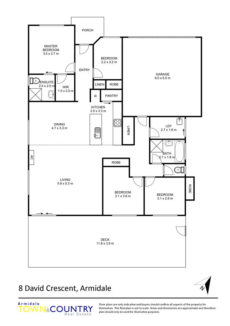 Floorplan of Homely house listing, 8 David Crescent, Armidale NSW 2350