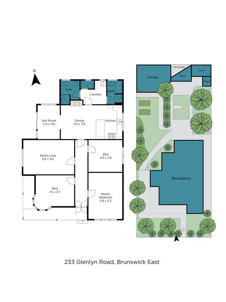 Floorplan of Homely house listing, 233 Glenlyon Road, Brunswick East VIC 3057