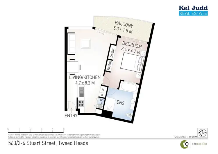 Floorplan of Homely unit listing, 536/6-8 Stuart Street, Tweed Heads NSW 2485