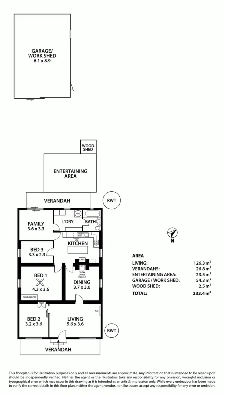 Floorplan of Homely house listing, 3137 Arthur Street, Woods Point SA 5253