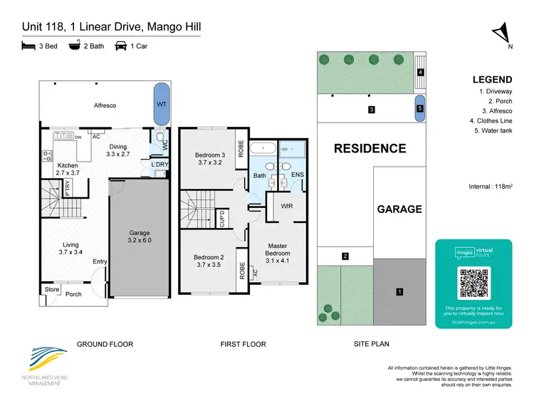 Floorplan of Homely townhouse listing, 118/1 Linear Drive, Mango Hill QLD 4509