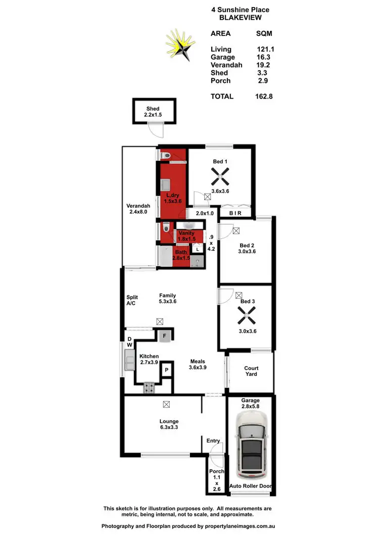 Floorplan of Homely house listing, 4 Sunshine Place, Blakeview SA 5114