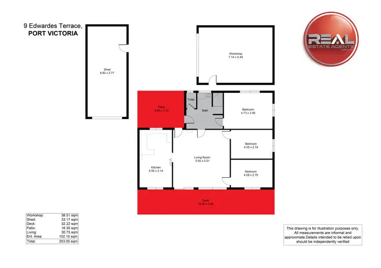 Floorplan of Homely house listing, 9 Edwardes Terrace, Port Victoria SA 5573