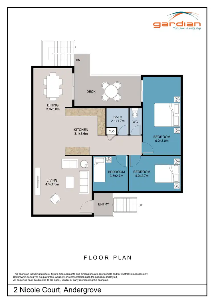 Floorplan of Homely house listing, 2 Nicole Court, Andergrove QLD 4740