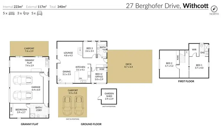 Floorplan of Homely rural property listing, 27 Berghofer Drive, Withcott QLD 4352
