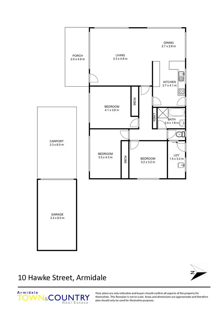 Floorplan of Homely house listing, 10 Hawke Street, Armidale NSW 2350