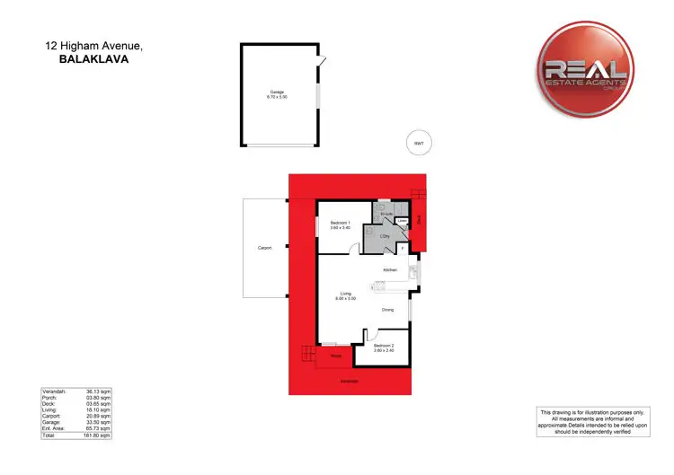 Floorplan of Homely house listing, 12 Higham Avenue, Balaklava SA 5461