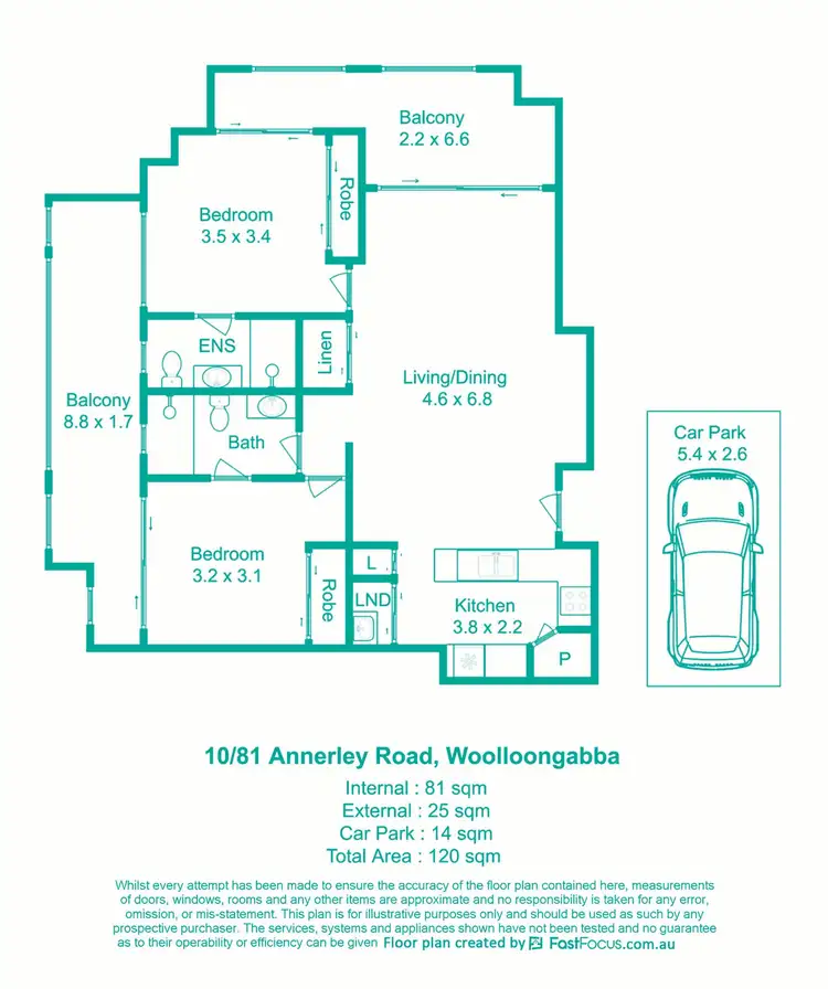 Floorplan of Homely unit listing, 10/81 Annerley Road, Woolloongabba QLD 4102