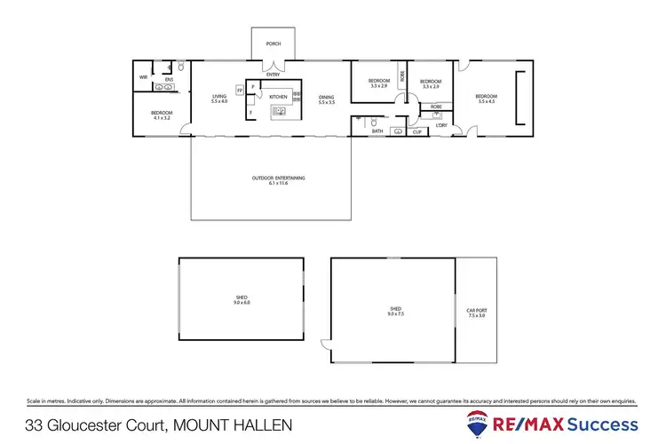 Floorplan of Homely house listing, 33 Gloucester Court, Mount Hallen QLD 4312