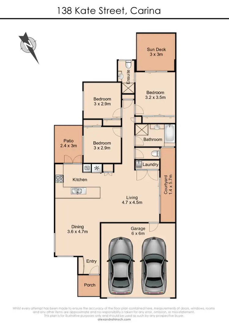 Floorplan of Homely townhouse listing, 138 Kate Street, Carina QLD 4152