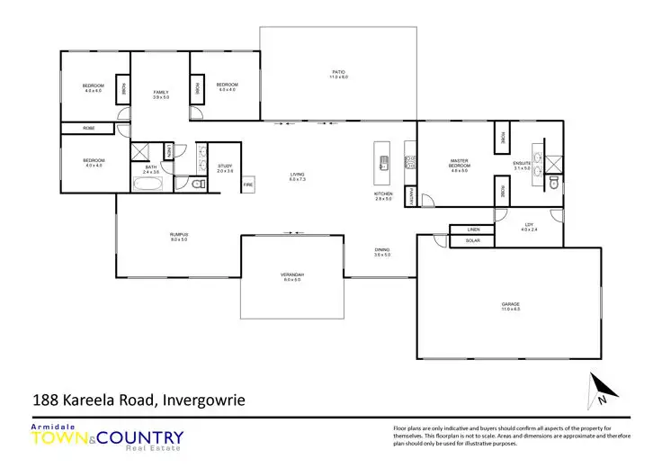 Floorplan of Homely rural property listing, 188 Kareela Road, Armidale NSW 2350