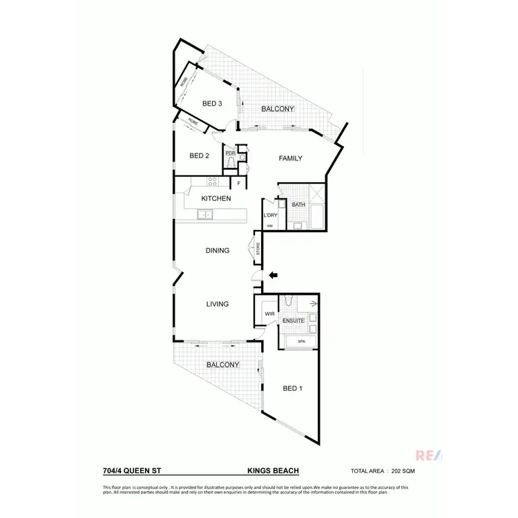 Floorplan of Homely unit listing, 704/4 Queen Street, Kings Beach QLD 4551