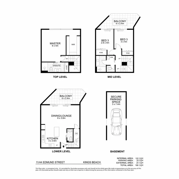 Floorplan of Homely unit listing, 11/44 Edmund Street, Kings Beach QLD 4551