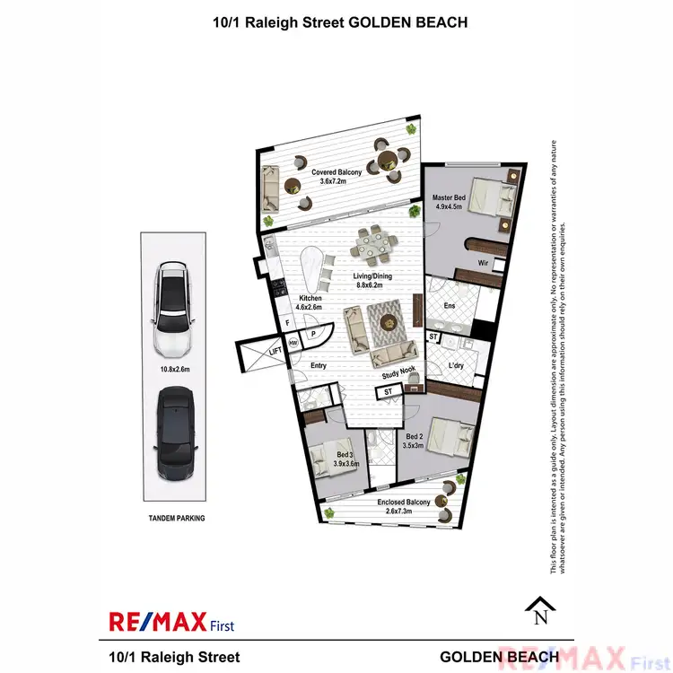 Floorplan of Homely apartment listing, 10/1 Raleigh Street, Golden Beach QLD 4551