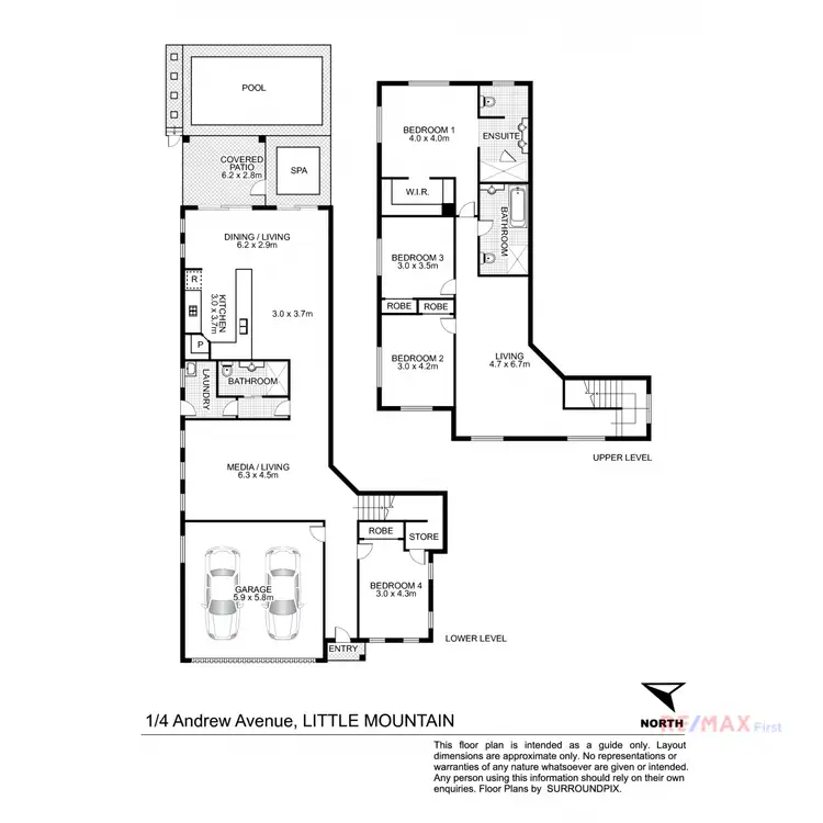 Floorplan of Homely unit listing, 1/4 Andrew Avenue, Little Mountain QLD 4551