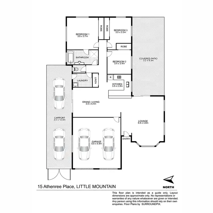 Floorplan of Homely house listing, 15 Athenree Place, Little Mountain QLD 4551