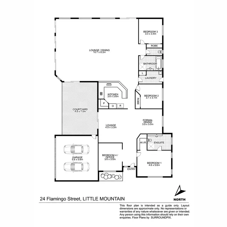 Floorplan of Homely house listing, 24 Flamingo Street, Little Mountain QLD 4551