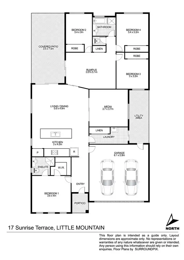 Floorplan of Homely house listing, 17 Sunrise Terrace, Little Mountain QLD 4551