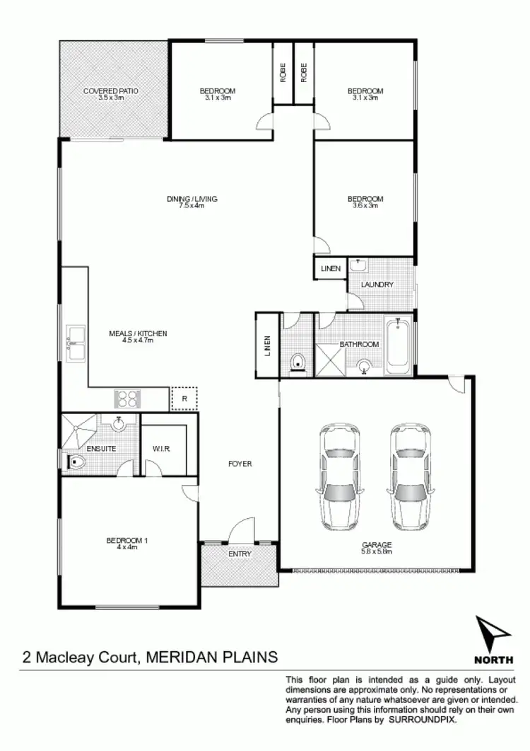 Floorplan of Homely house listing, 2 Macleay Court, Meridan Plains QLD 4551