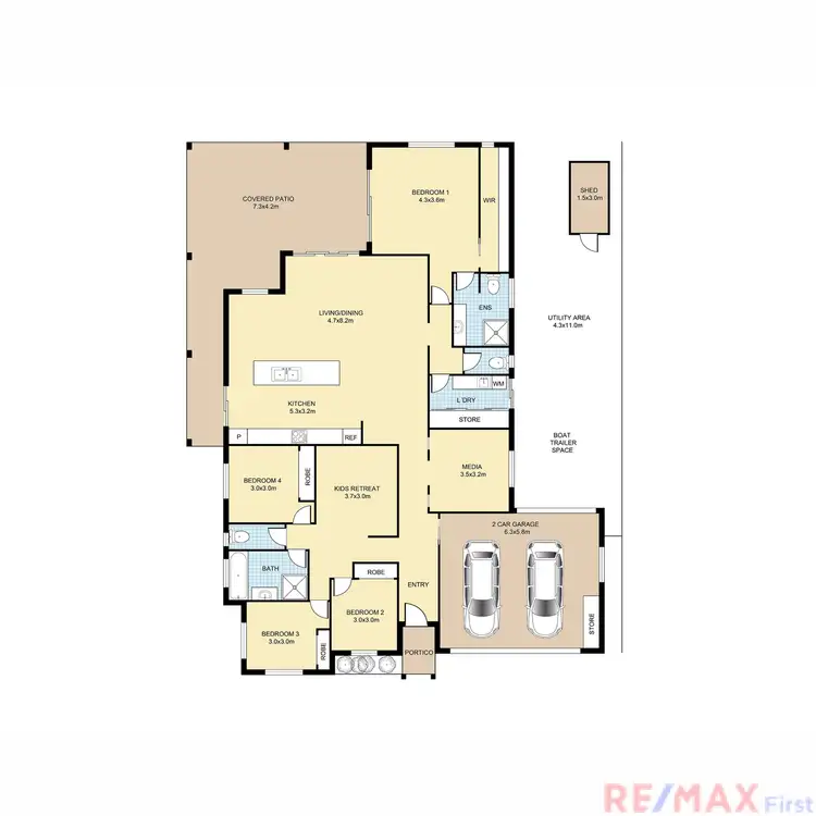 Floorplan of Homely house listing, 23 Tenkate Drive, Little Mountain QLD 4551