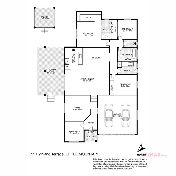 Floorplan of Homely house listing, 11 Highland Terrace, Little Mountain QLD 4551