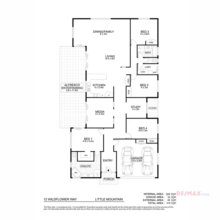 Floorplan of Homely house listing, 12 Wildflower Way, Little Mountain QLD 4551