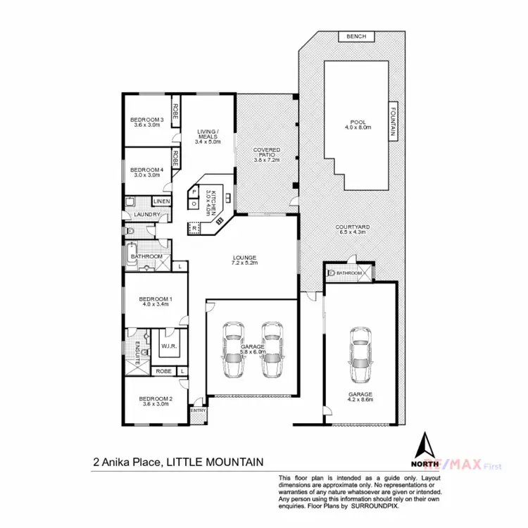 Floorplan of Homely house listing, 2 Anika Place, Little Mountain QLD 4551