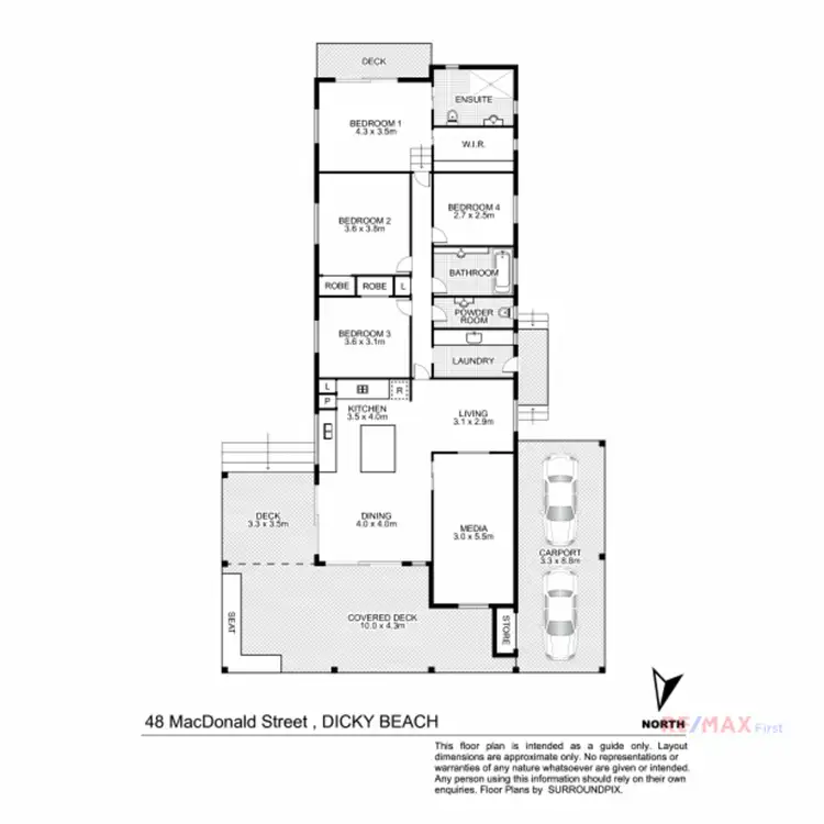 Floorplan of Homely house listing, 48 Macdonald Street, Dicky Beach QLD 4551